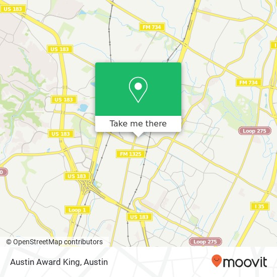 Austin Award King map