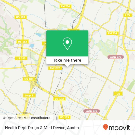 Mapa de Health Dept-Drugs & Med Device