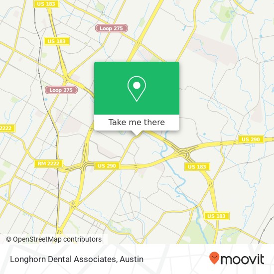 Mapa de Longhorn Dental Associates