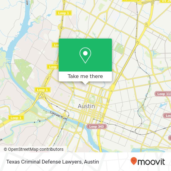 Mapa de Texas Criminal Defense Lawyers