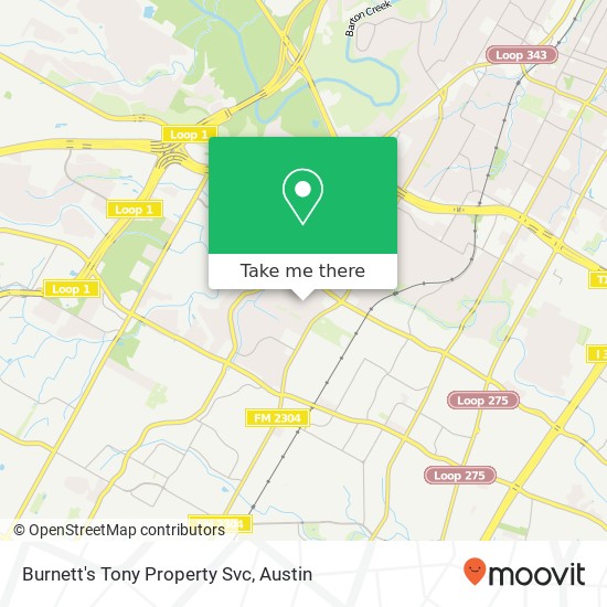 Burnett's Tony Property Svc map