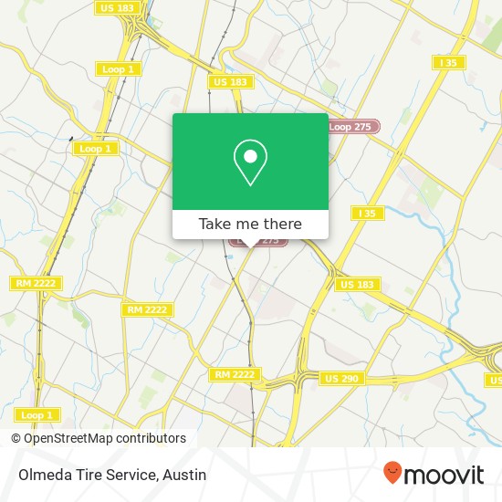 Olmeda Tire Service map