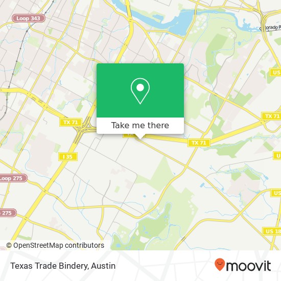 Mapa de Texas Trade Bindery