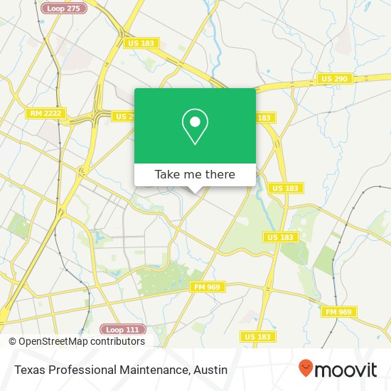 Mapa de Texas Professional Maintenance