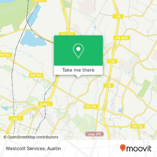 Westcott Services map