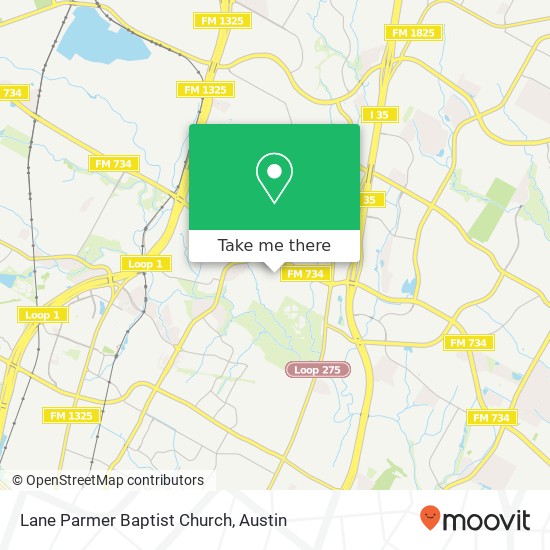 Mapa de Lane Parmer Baptist Church