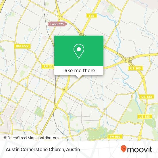 Mapa de Austin Cornerstone Church