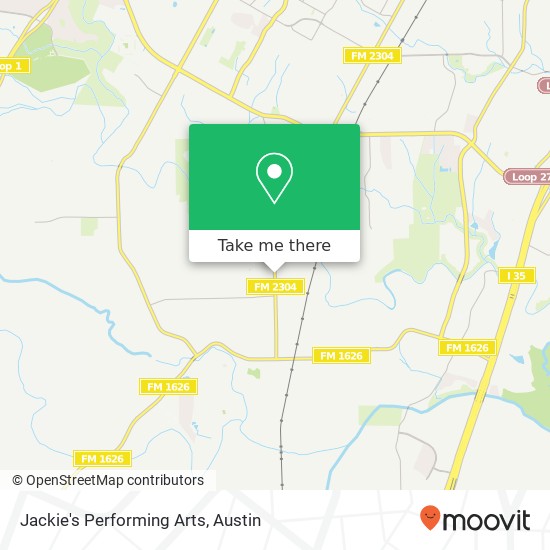 Jackie's Performing Arts map