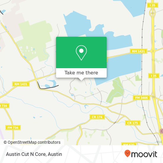 Mapa de Austin Cut N Core