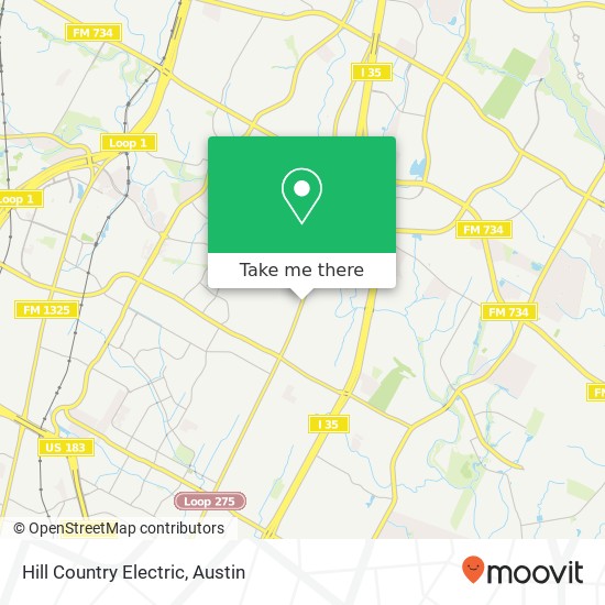 Hill Country Electric map