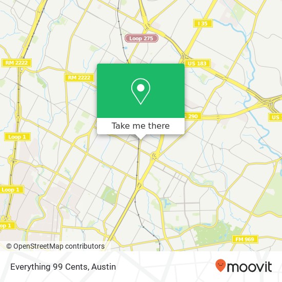 Everything 99 Cents map