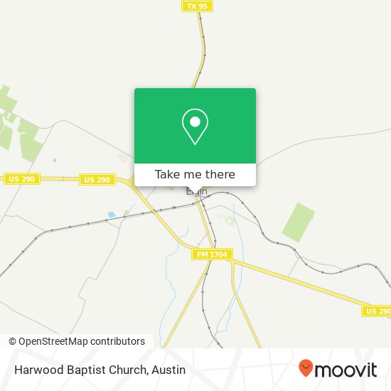 Harwood Baptist Church map