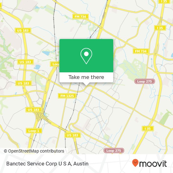 Banctec Service Corp U S A map