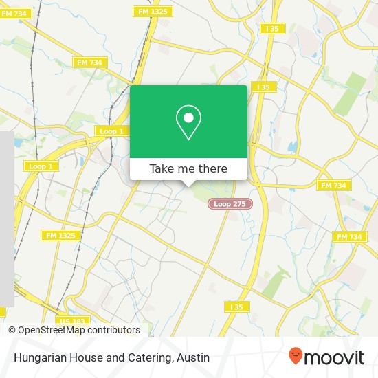 Hungarian House and Catering map