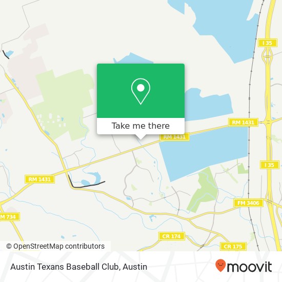 Austin Texans Baseball Club map