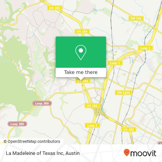 Mapa de La Madeleine of Texas Inc