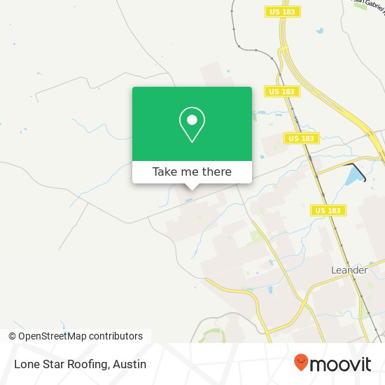 Lone Star Roofing map