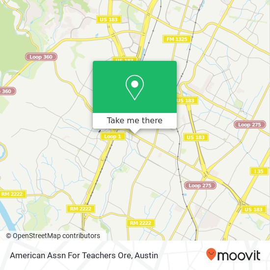 American Assn For Teachers Ore map