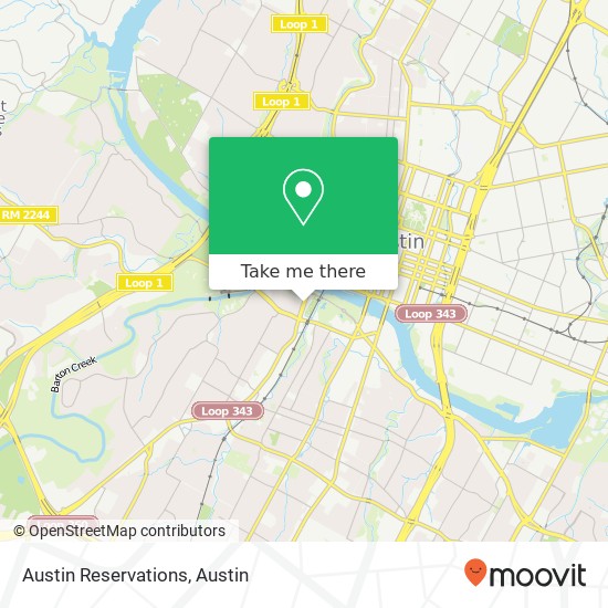 Mapa de Austin Reservations