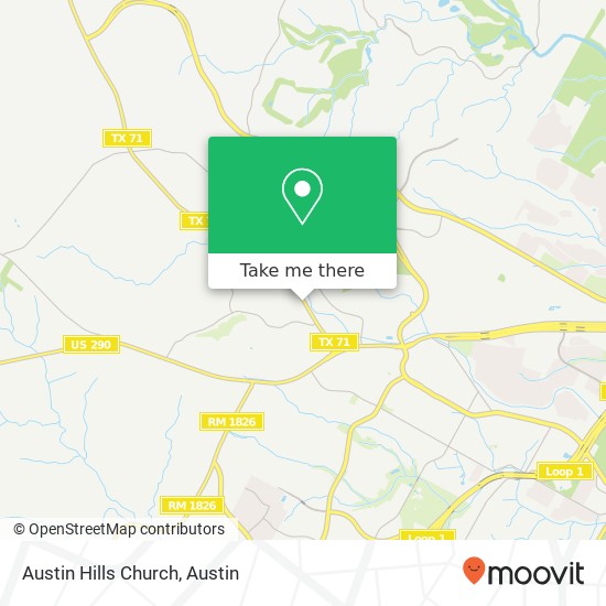Austin Hills Church map