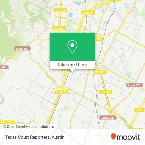 Texas Court Reporters map