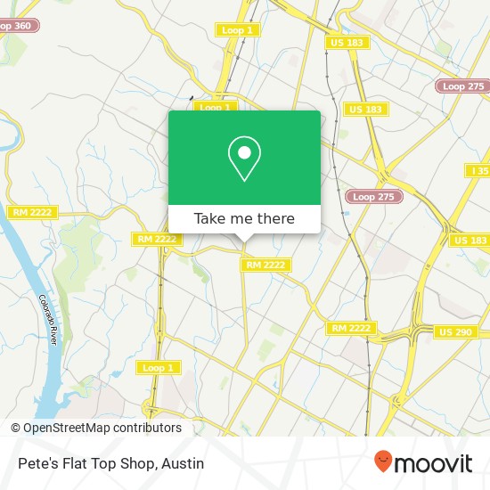 Pete's Flat Top Shop map