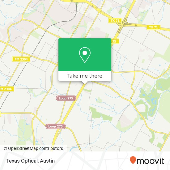 Mapa de Texas Optical