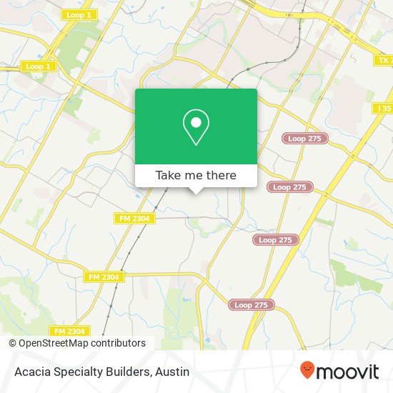 Acacia Specialty Builders map