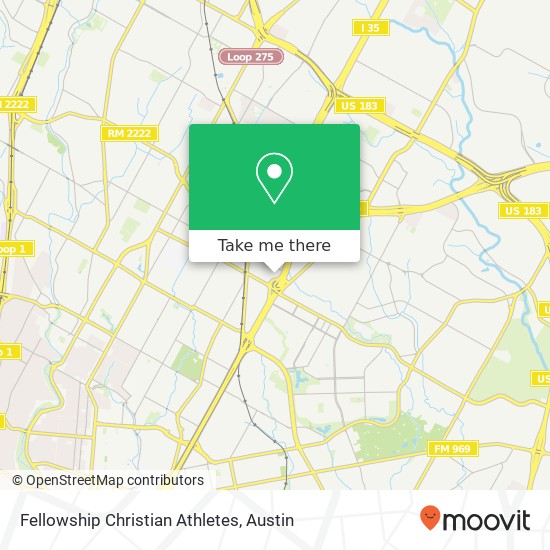 Fellowship Christian Athletes map