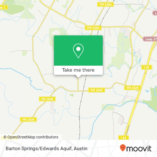 Barton Springs/Edwards Aquif map