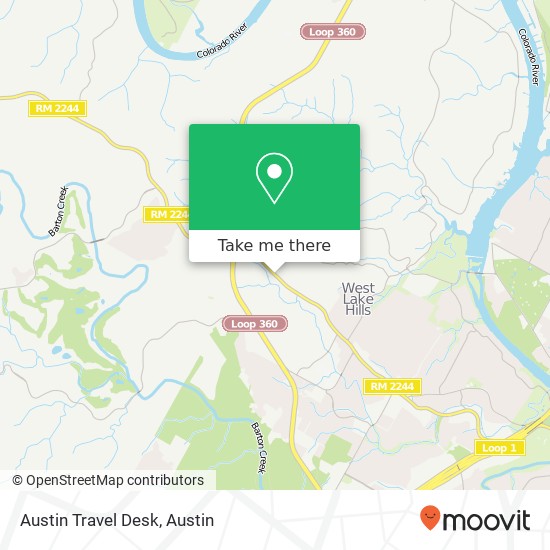 Mapa de Austin Travel Desk