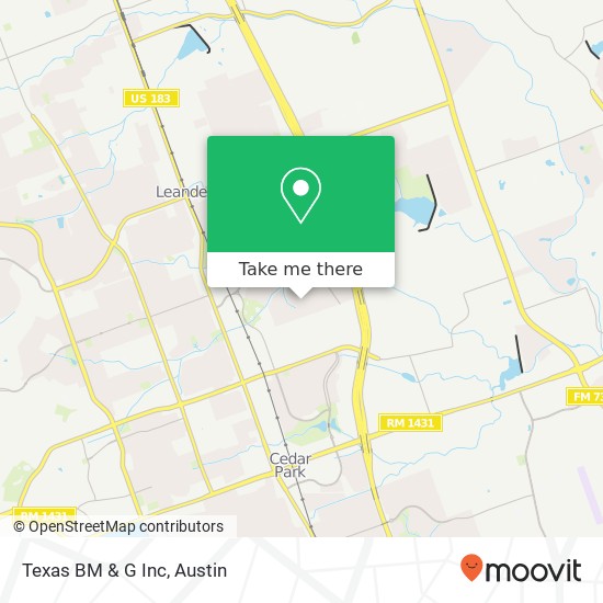 Mapa de Texas BM & G Inc