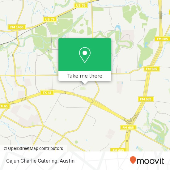 Cajun Charlie Catering map