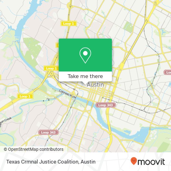 Mapa de Texas Crmnal Justice Coalition