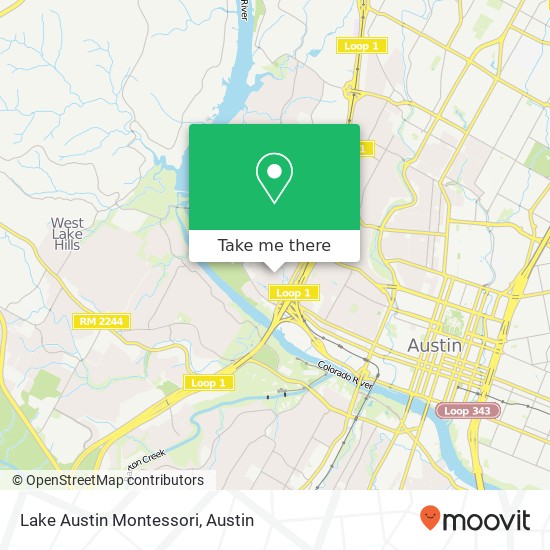 Lake Austin Montessori map