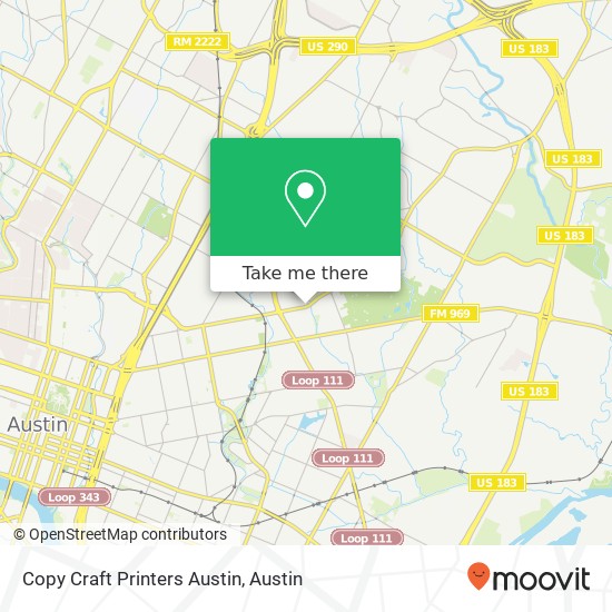 Mapa de Copy Craft Printers Austin