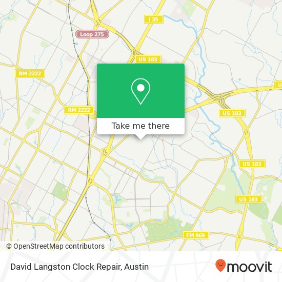 Mapa de David Langston Clock Repair