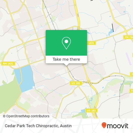 Cedar Park Tech Chiropractic map