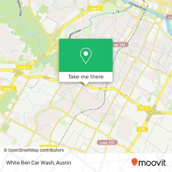 White Ben Car Wash map