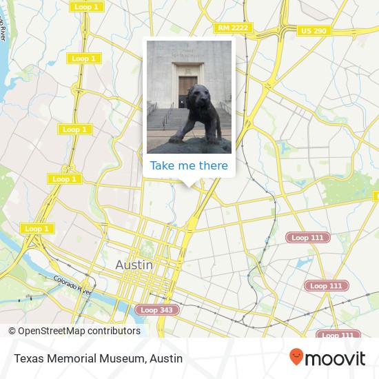 Mapa de Texas Memorial Museum