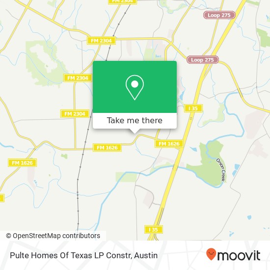 Pulte Homes Of Texas LP Constr map