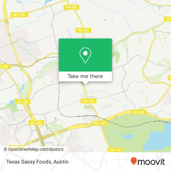 Mapa de Texas Sassy Foods