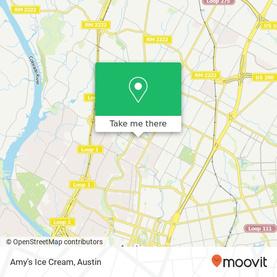 Amy's Ice Cream map