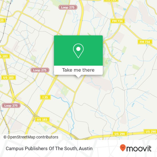 Mapa de Campus Publishers Of The South