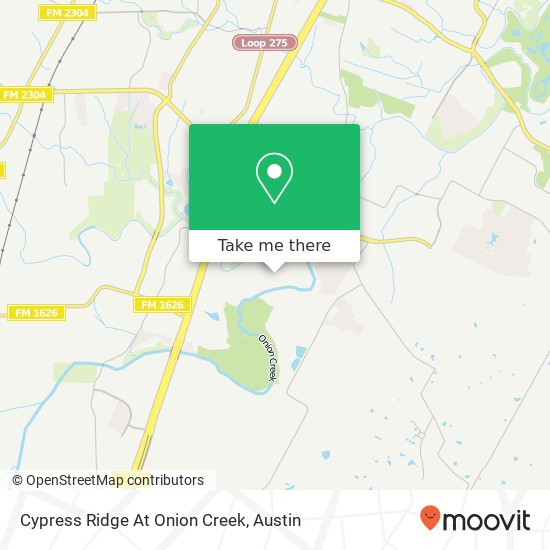 Cypress Ridge At Onion Creek map