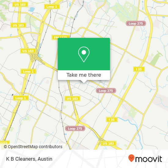 K B Cleaners map