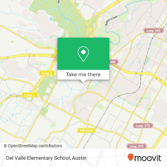 Mapa de Del Valle Elementary School