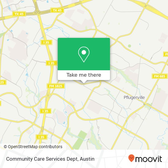 Community Care Services Dept map