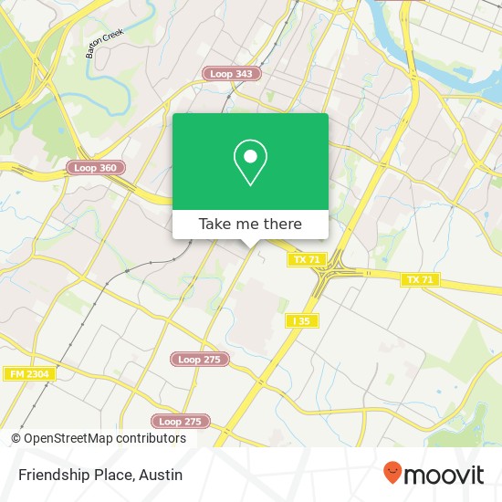 Mapa de Friendship Place