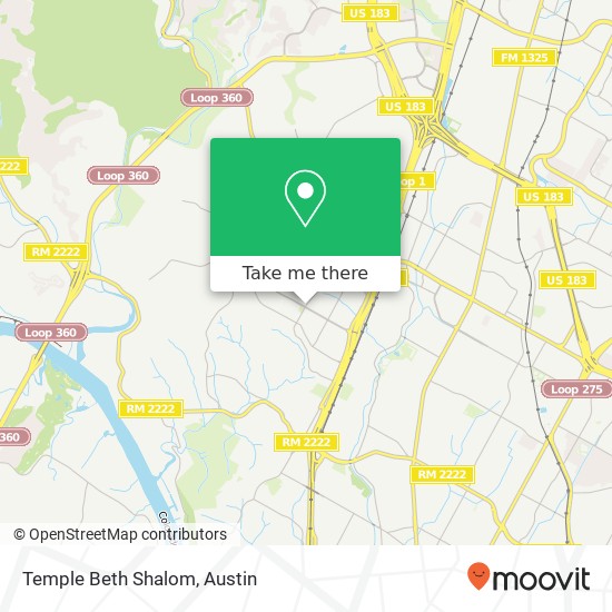Temple Beth Shalom map